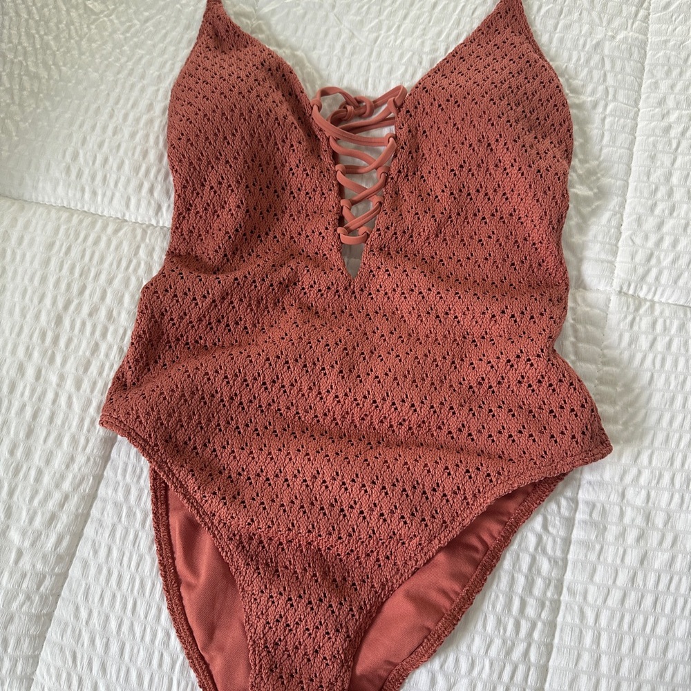 Hollister One Piece Swimsuit in Rust